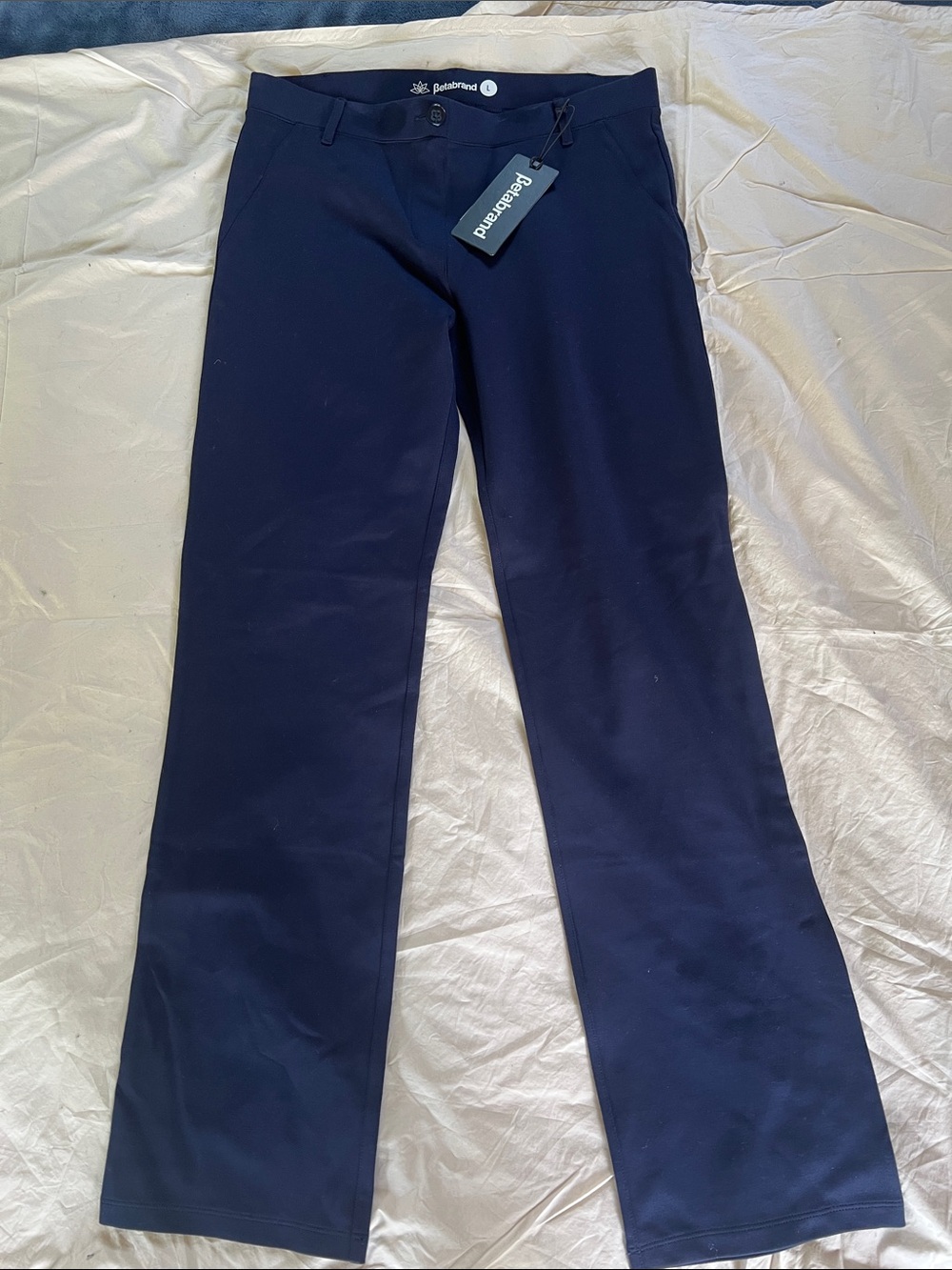 Betabrand Navy Blue Dress Pants Yoga Pants -Size Large With Tags